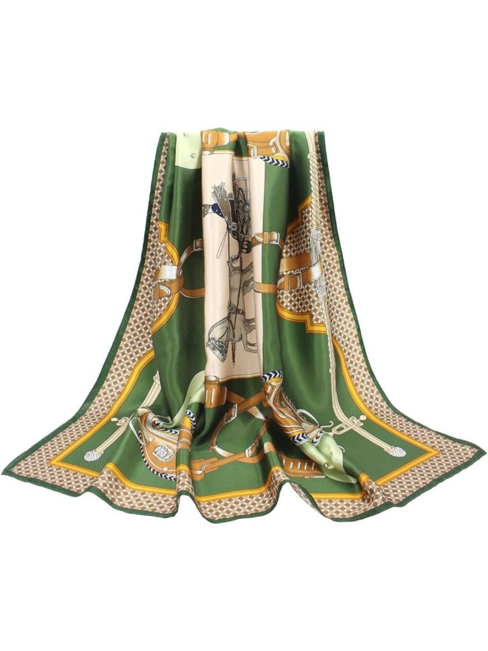 Luxurious 100% Mulberry Silk Scarf - 35" Square Hair Wrap - Perfect Gift!